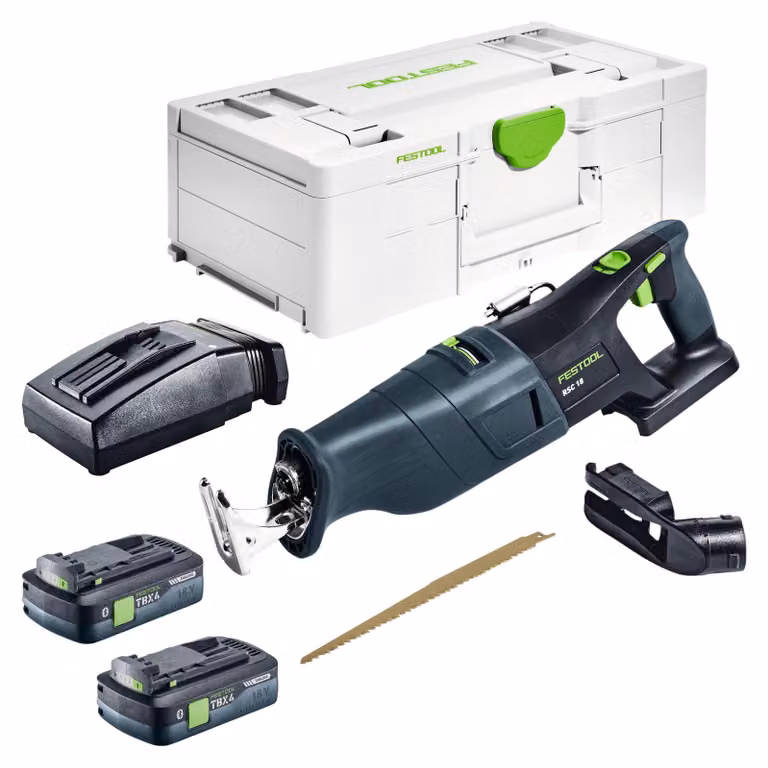Festool RSC 18 EB-Basic Sega a gattopardo a batteria 18 V Brushless + 1x batteria 4,0 Ah + caricabatteria rapido + Systainer