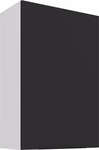 Mobiletto a muro alto LUNARA - larghezza 60 cm, nero/bianco