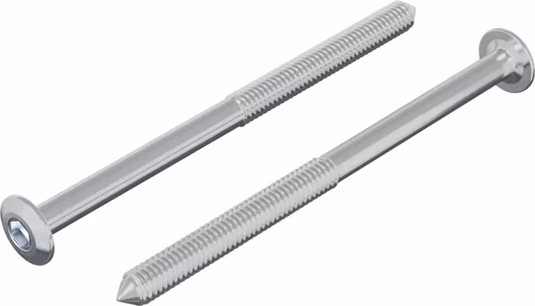 Vite 2 pcs Argento M6 x 85 mm Acciaio