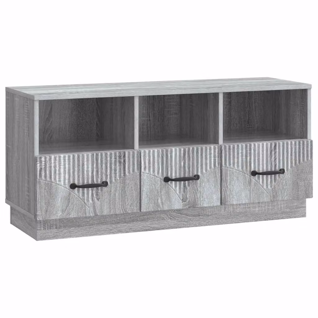 Mobile TV moderno DESIGN IN in legno ingegnerizzato grigio, L: 102 cm, P: 34,5 cm, H: 47 cm – 2