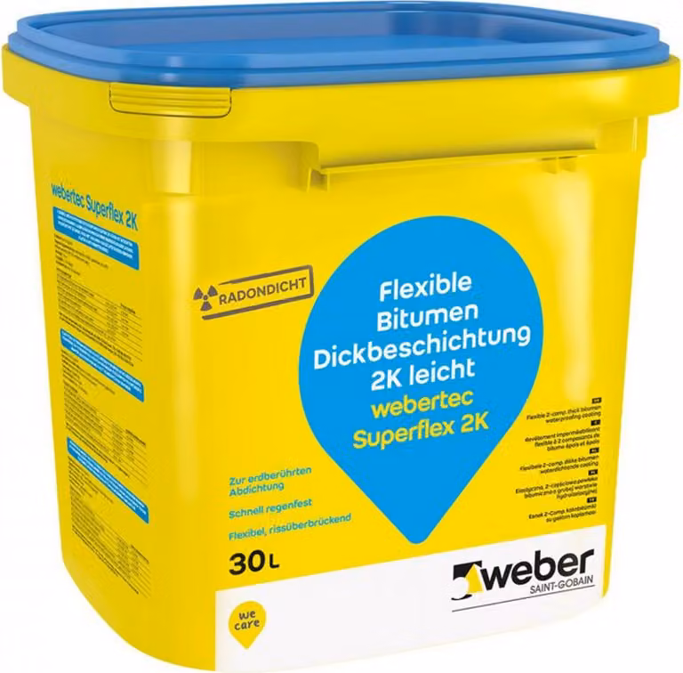 weber.tec Superflex 2K Flexible Bitumen Dickbeschichtung 30l