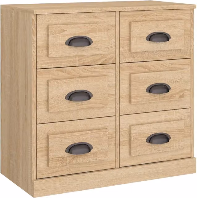 Credenza Buffet da pranzo in Legno Multistrato Rovere Sonoma, L 70 cm x P 35,5 cm x H 67,5 cm
