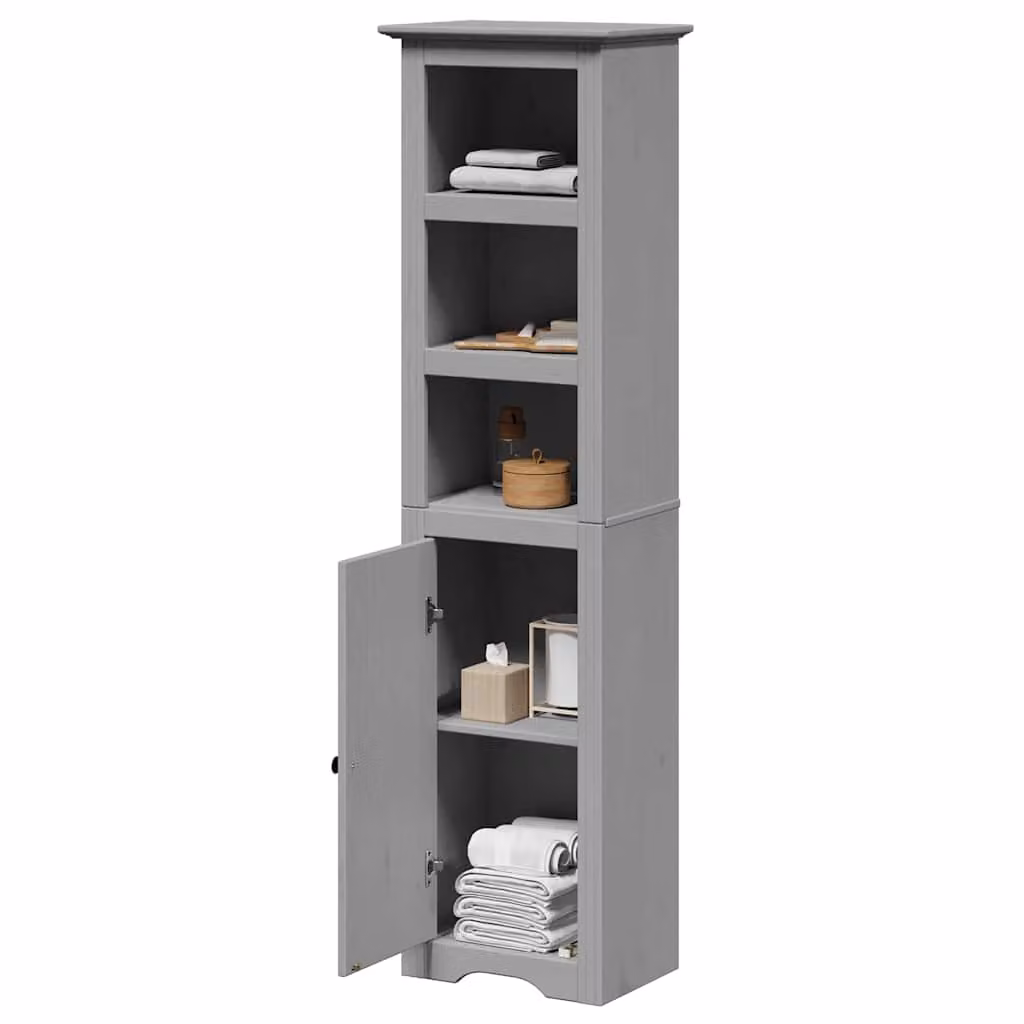 Mobile da bagno vidaXL BODO in legno e metallo grigio, L 44 cm x P 30 cm x H 160 cm