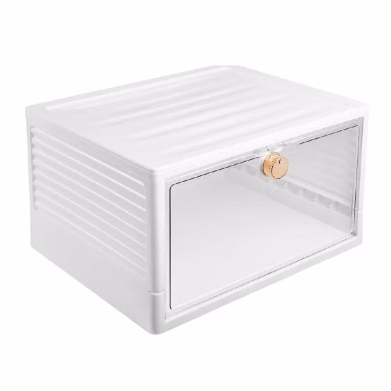 Scarpiera universale in plastica 36 x 28 x 21 cm, organizzatore per scarpe salvaspazio, bianco - ORGABOX