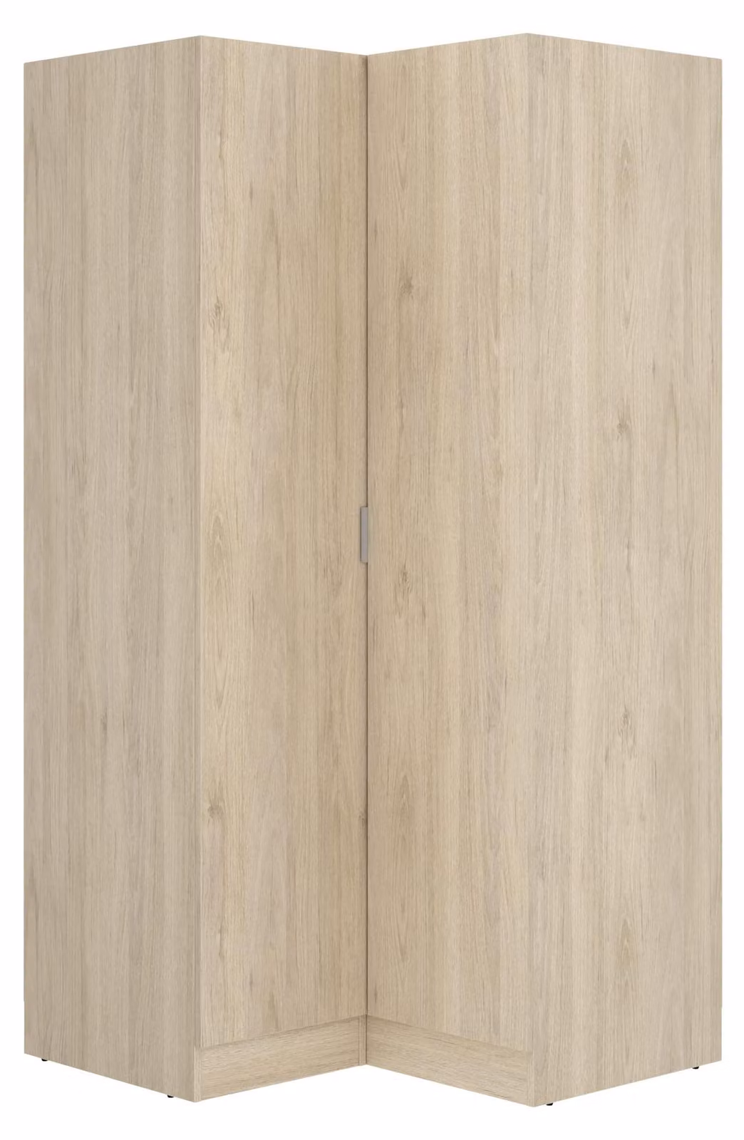 Armadio a battente, realizzato in materiale composito di legno, finitura noce naturale, dimensioni 184x91x93 cm