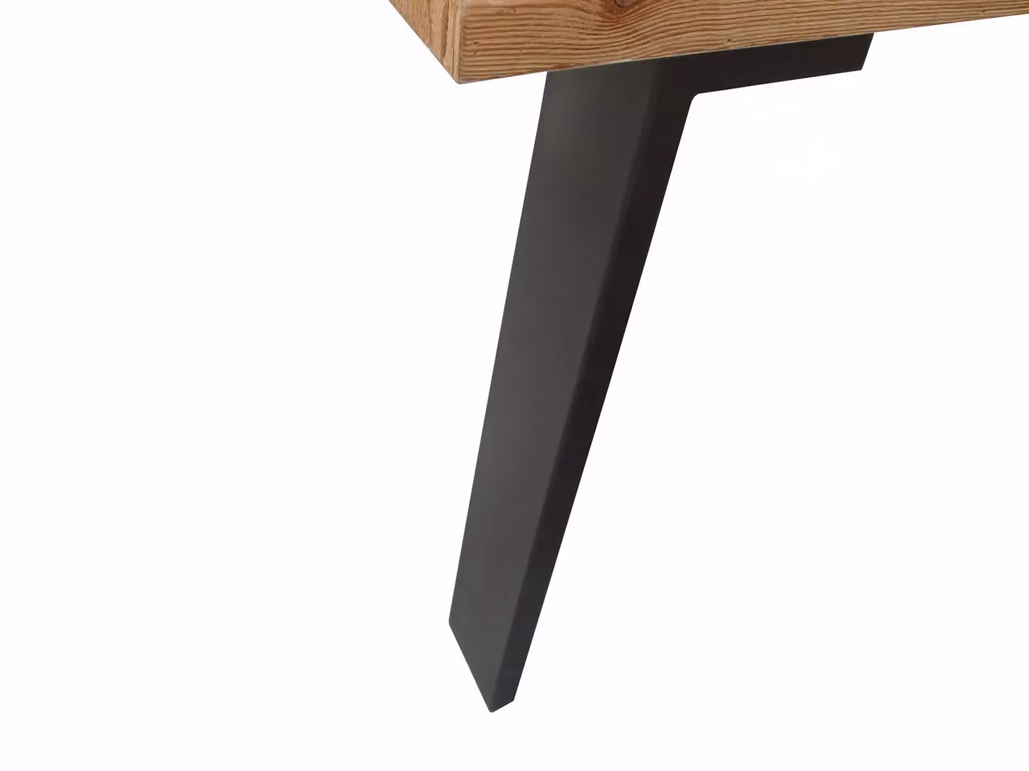 Tavolo fisso rettangolare in legno di conifera massello cerato marrone Mobili 2G L: 200 cm, P: 100 cm, H: 78 cm – 2
