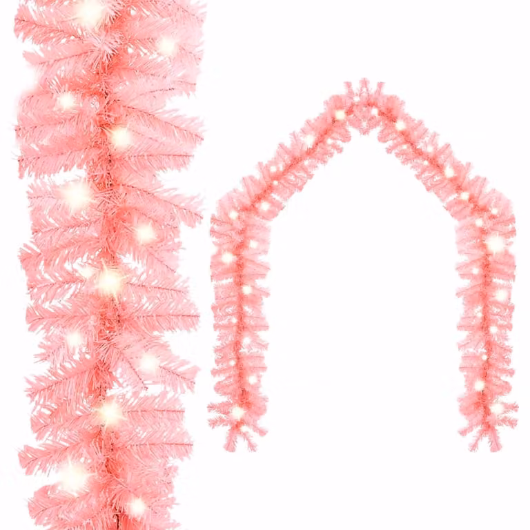The Living Store Ghirlanda natalizia con luci LED 20 m rosa