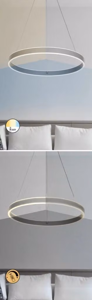 Lampada a sospensione Rabalux Othello LED 36W grigia con telecomando e regolazione intensità luce – 2