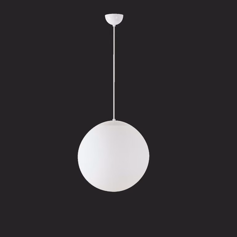 Apparecchio a sospensione LED di emergenza combinato con sospensione a cavo ADRIA S, variante: ADRIA S3, Ø 400 mm, BIANCO, 3000 K
