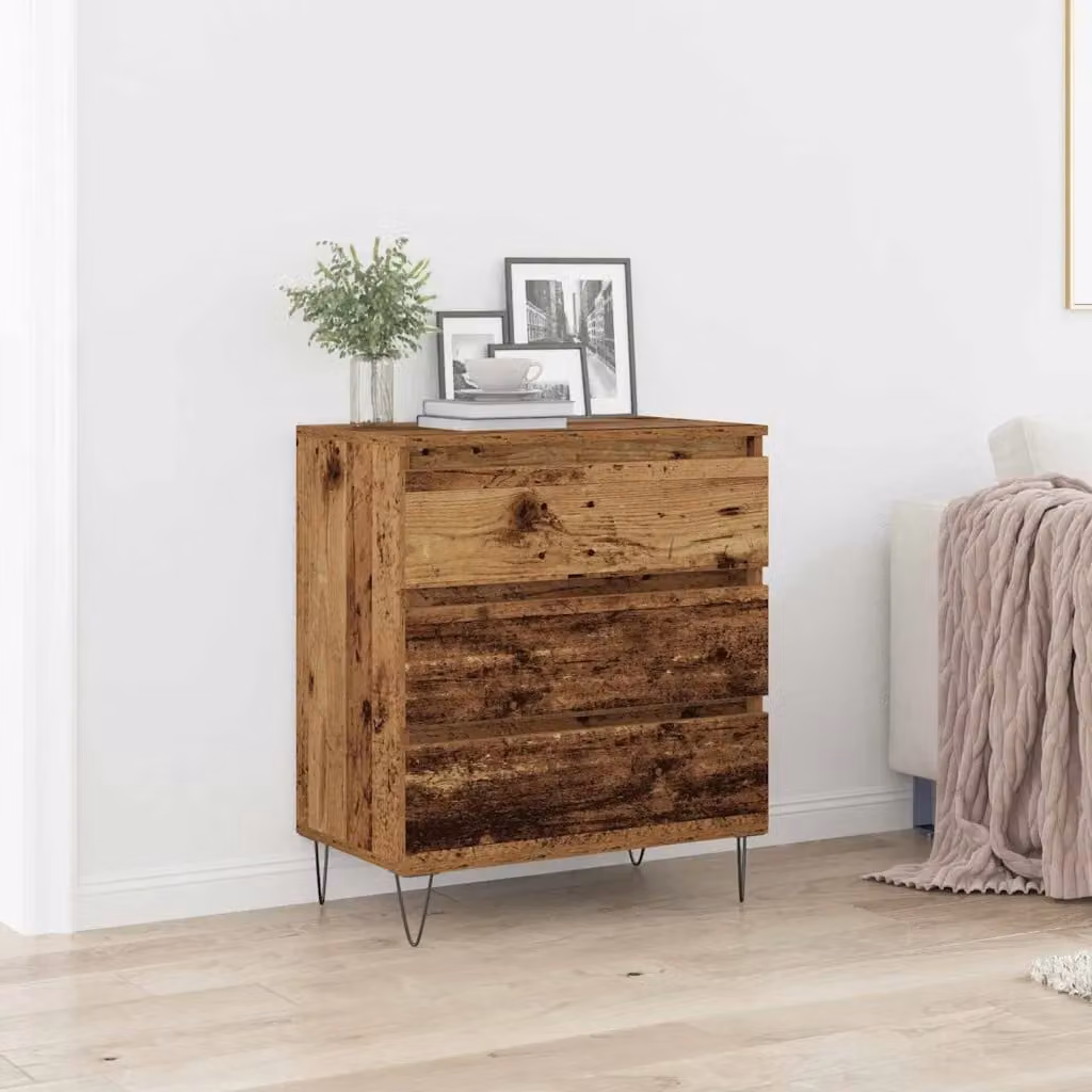Credenza moderna vidaXL in legno ingegnerizzato color marrone L: 60 cm, P: 35 cm, H: 70 cm