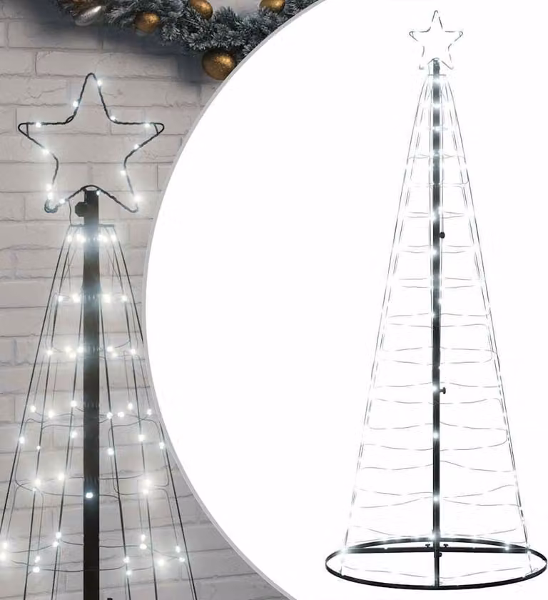 Albero di Natale a LED 200 LED Bianco Freddo 180 cm