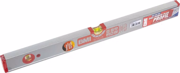 BMI Alu-Profil Wasserwaage ALUSTAR 60 cm lang, kantenlose Horizontal-Libelle