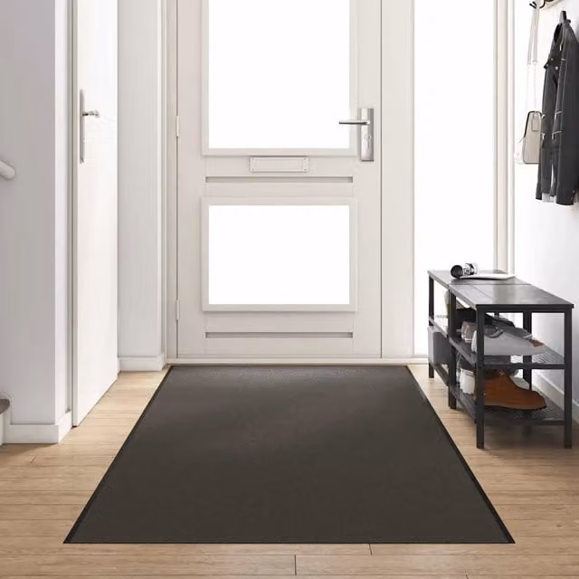 Tappetino moderno vidaXL antracite e nero in 100% poliammide L: 120 cm, P: 400 cm – 1