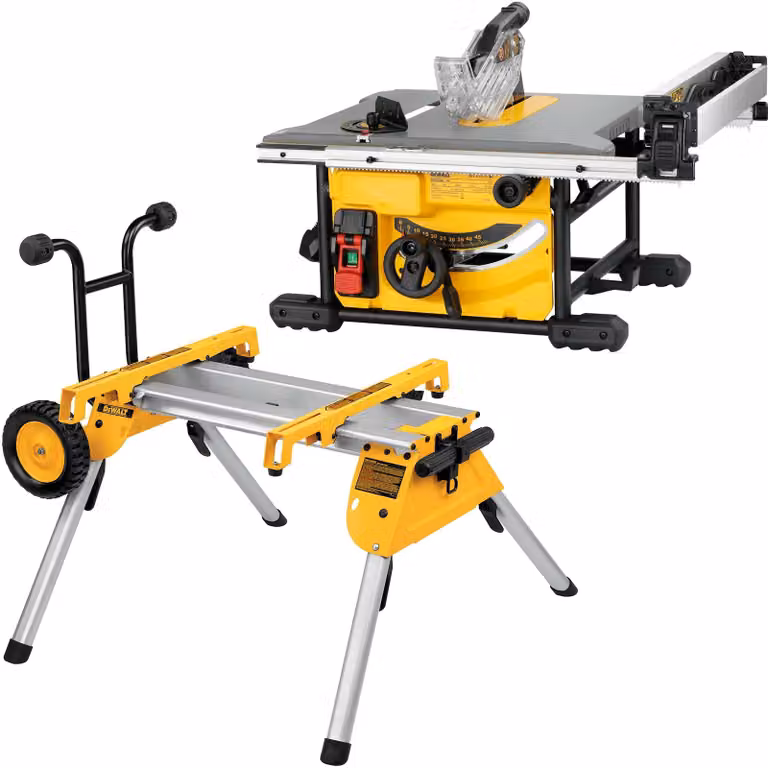 DeWALT DWE7485RS-QS - Sega circolare da banco, diametro disco 210 mm, 1850 W, con supporto