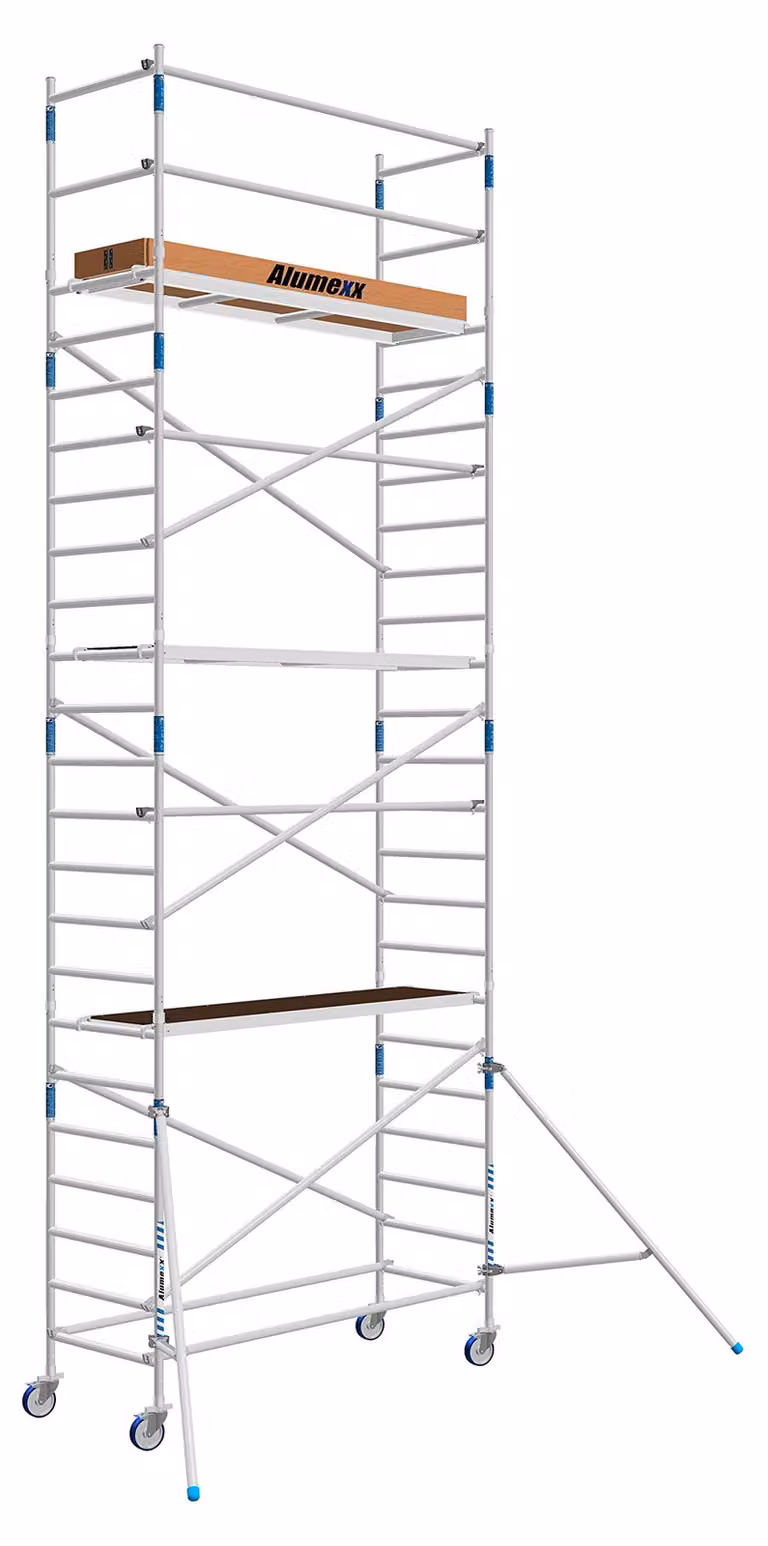 Piattaforma elevatrice in alluminio - Altezza piattaforma: 6,3 metri - 8,3 metri (altezza di lavoro) - Leggera - Lavoro sicuro