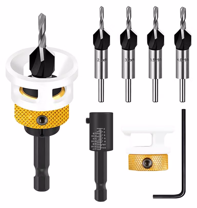Solidchoice - Trapano conico in HSS-M2 con limitatore di profondità