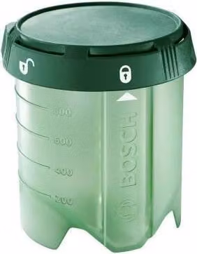 Secchio per vernici per pistole a spruzzo Bosch PFS 3000/5000, 1 litro SDS, verde, regolare