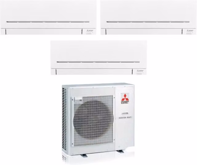Climatizzatore Condizionatore Mitsubishi Electric Trial Split Inverter Serie AP-VGK con Wi-Fi Integrato e Unità Esterna MXZ-4F80VF, Colore Bianco