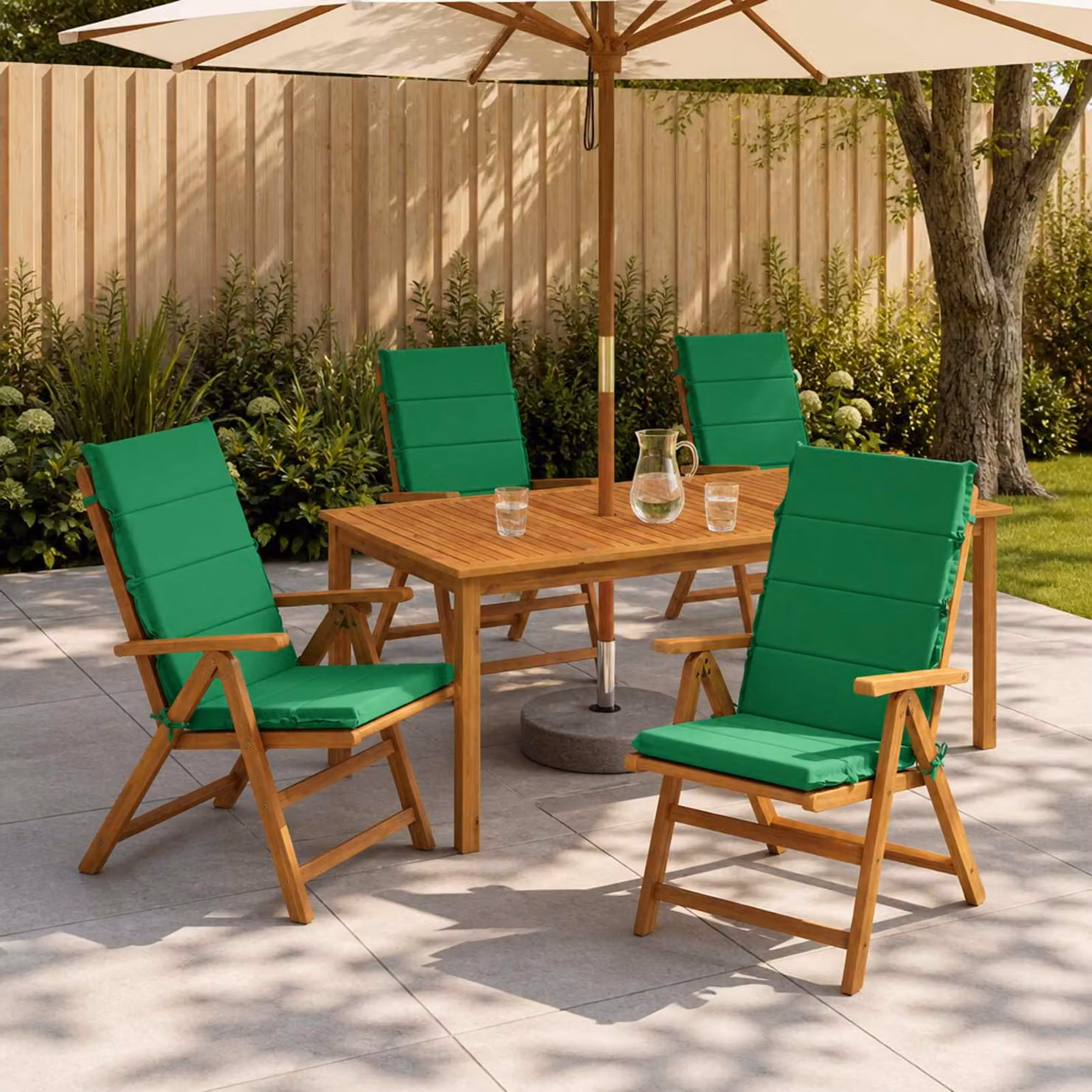 vidaXL Cuscino per sedia a schienale alto GEMERT 4 pz 100% Poliestere