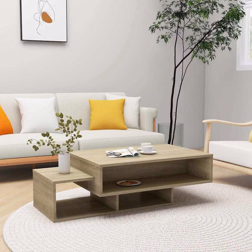 Tavolino da salotto vidaXL in legno Rovere, L 105 x P 55 x H 32 cm
