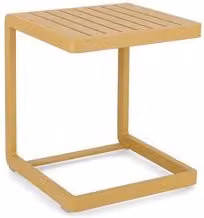 Set di 2 tavolini da esterno Bizzotto in alluminio verniciato giallo, L/P/H: 40 x 40 x 45 cm