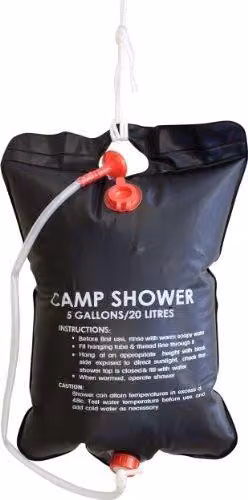 BCB Adventure Solar Shower, nero, 20 litri
