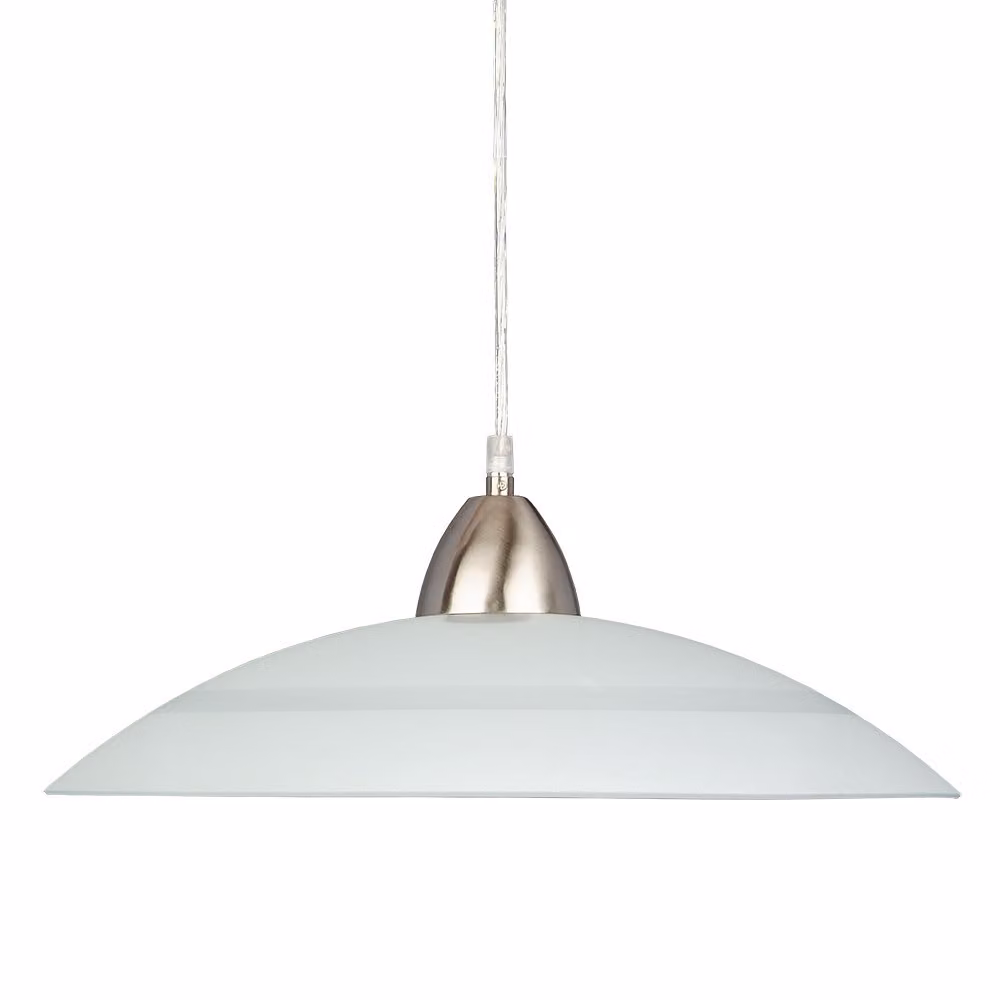 Lampada a sospensione PLATE 1XE27/40W bianco opaco con decoro L:45cm L:45cm H:145cm dimmerabile