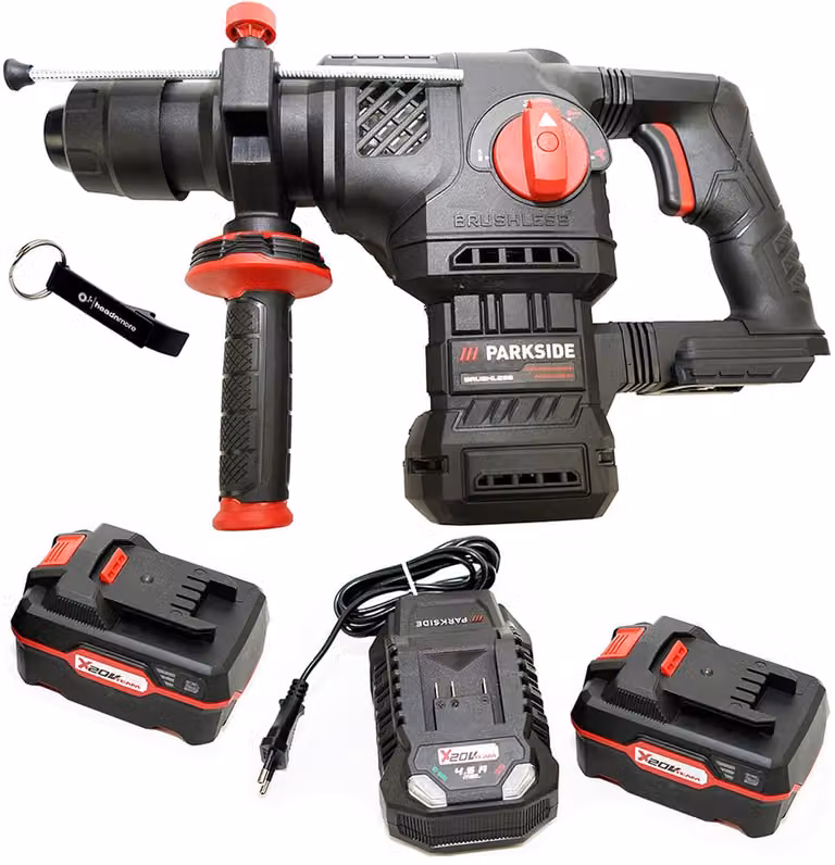 PARKSIDE PERFORMANCE® Martello combinato a batteria PKHAP 2058-Li / incl. 2 batterie (4 Ah) e caricabatterie (4,5 A)