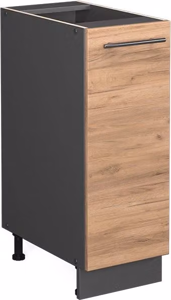 Armadio dispensa alto per cucina Fame-Line Vicco Rovere dorato e Antracite L: 30 cm, H: 82 cm, P: 51,6 cm