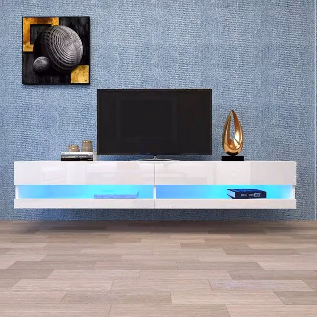 Mobile TV con LED ¨C Xylo ¨C Bianco, 140x40x30.5 cm