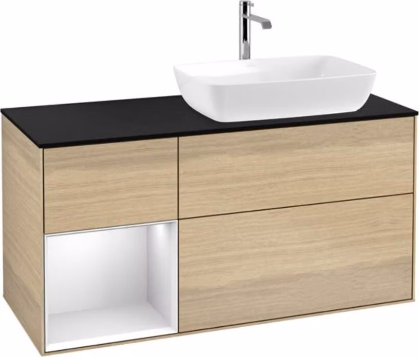 V&B mobile da parete Finion 120cm, Pl bla m, Reg wh. m Lac, Oa ven