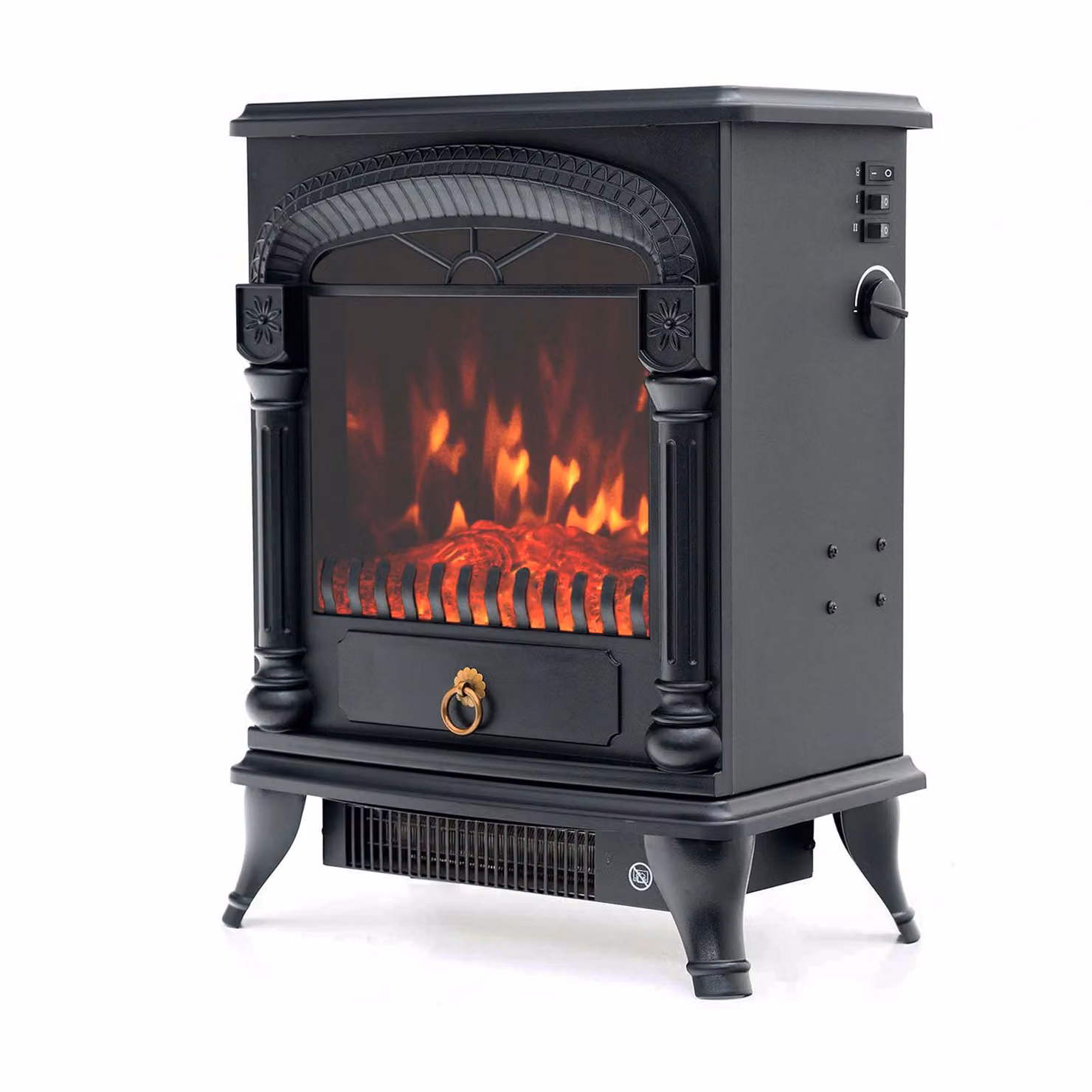 Caminetto elettrico 1950 W Kekai Arizona 37x23x51 cm con effetto fiamma, nero, per interni