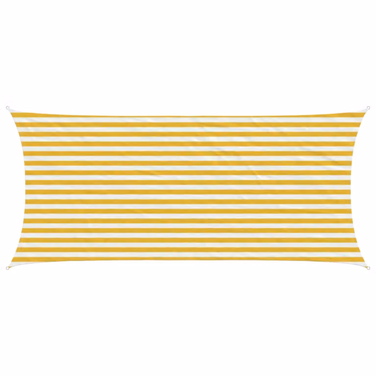 vidaXL Telo Ombra Rettangolare 2 x 4 m HDPE Giallo e Bianco
