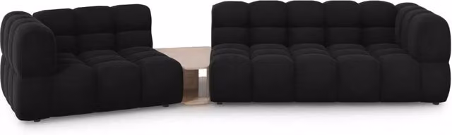 Cosmopolitan Design Divano modulare Sky a L sinistro 3 posti in velluto nero – 1