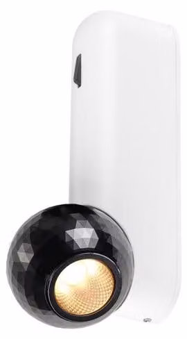 SLV 1010313 DYSKO, plafoniera a parete e soffitto, interruttore, singolo, PHASE, 2700K, 6,7 W, 36°, bianco / nero