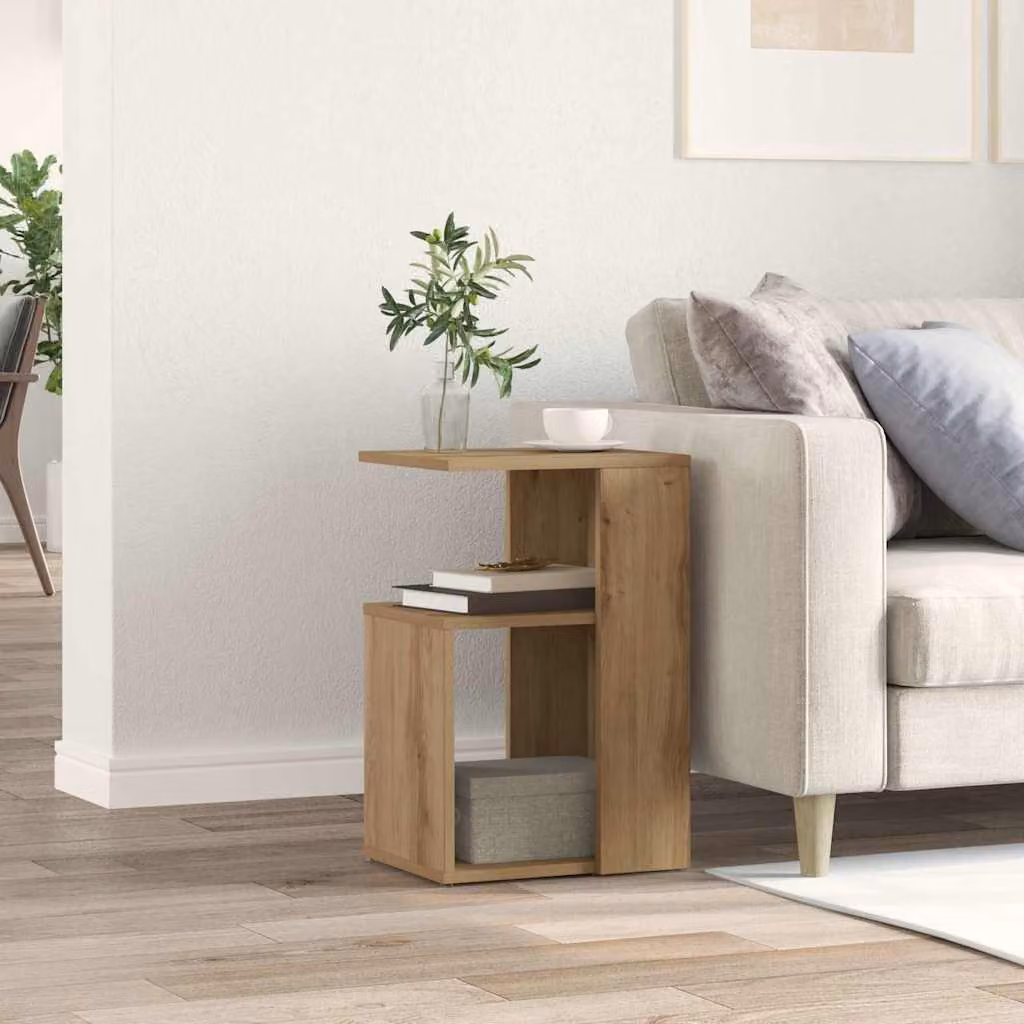 vidaXL Tavolino da Salotto Moderno Marrone in MDF Laminato L/P/H: 36 x 30 x 56 cm