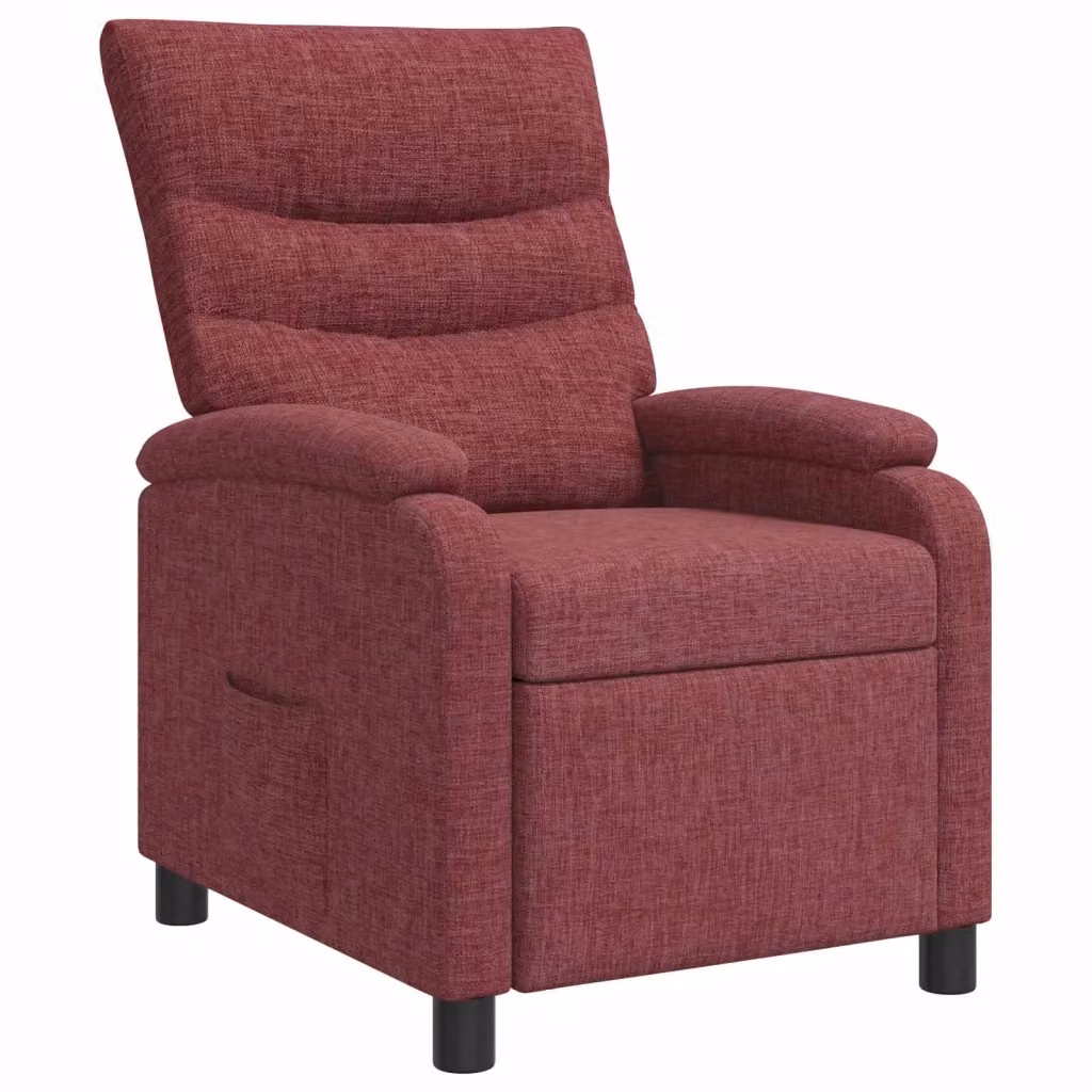 Divano Sedia-Poltrona reclinabile in tessuto Rosso Vino 295366 – 2