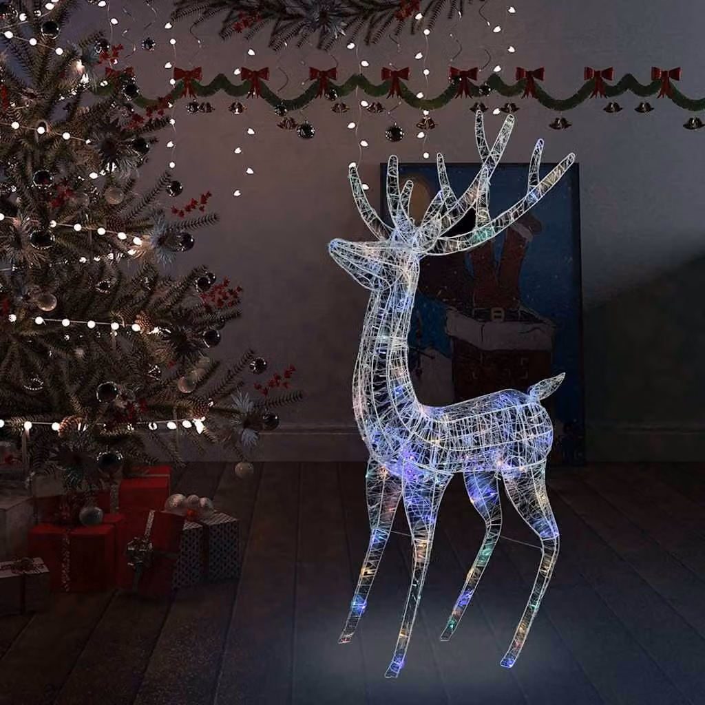 vidaXL Renne di Natale XXL in Acrilico 250 LED 180 cm Colorata