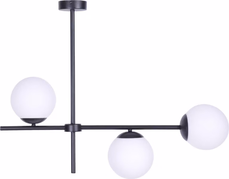 Lampada a sospensione VUELTA bianco e nero 3xE27x40W in vetro, dimensioni: 60x78x16 cm, IP20, Kaja