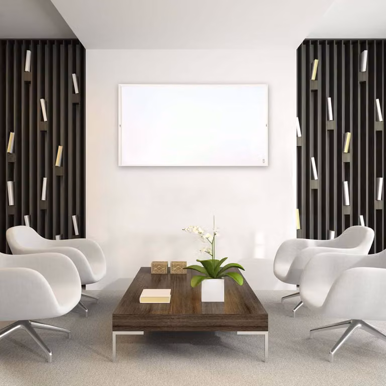 Riscaldatore elettrico infrarossi ElectricSun 960W bianco termosifoni elettrici con termostato, installazione a parete e soffitto