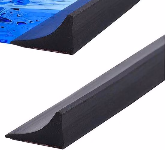Soglia per doccia - 2 metri - Barriera flessibile per doccia - Guarnizione impermeabile per doccia in TPE - Sigillante impermeabile - Adatta per doccia, bagno e ambienti umidi - Colore: nero