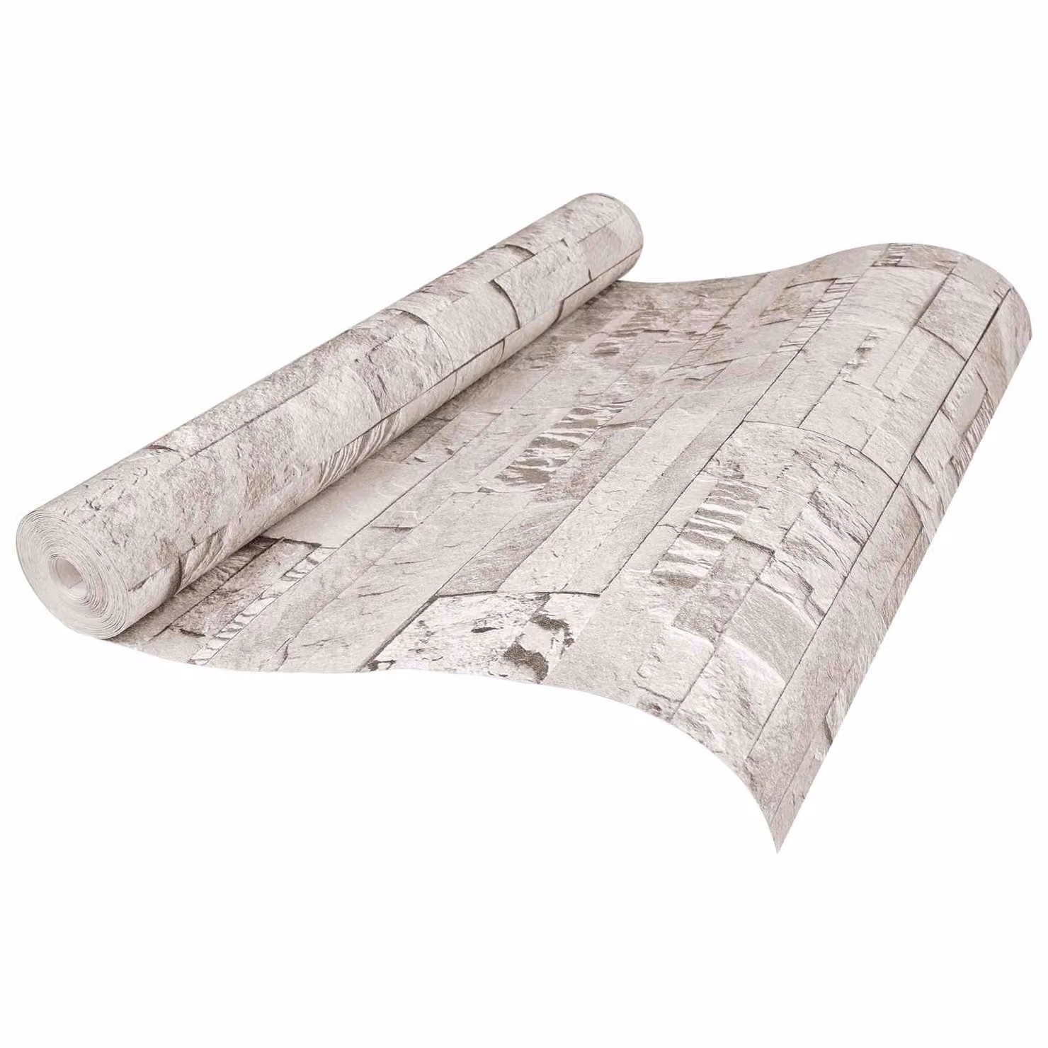 vidaXL Carta da Parati 3D Effetto Pietra Beige in Tessuto Non Tessuto Lavabile, 10 x 0,53 m