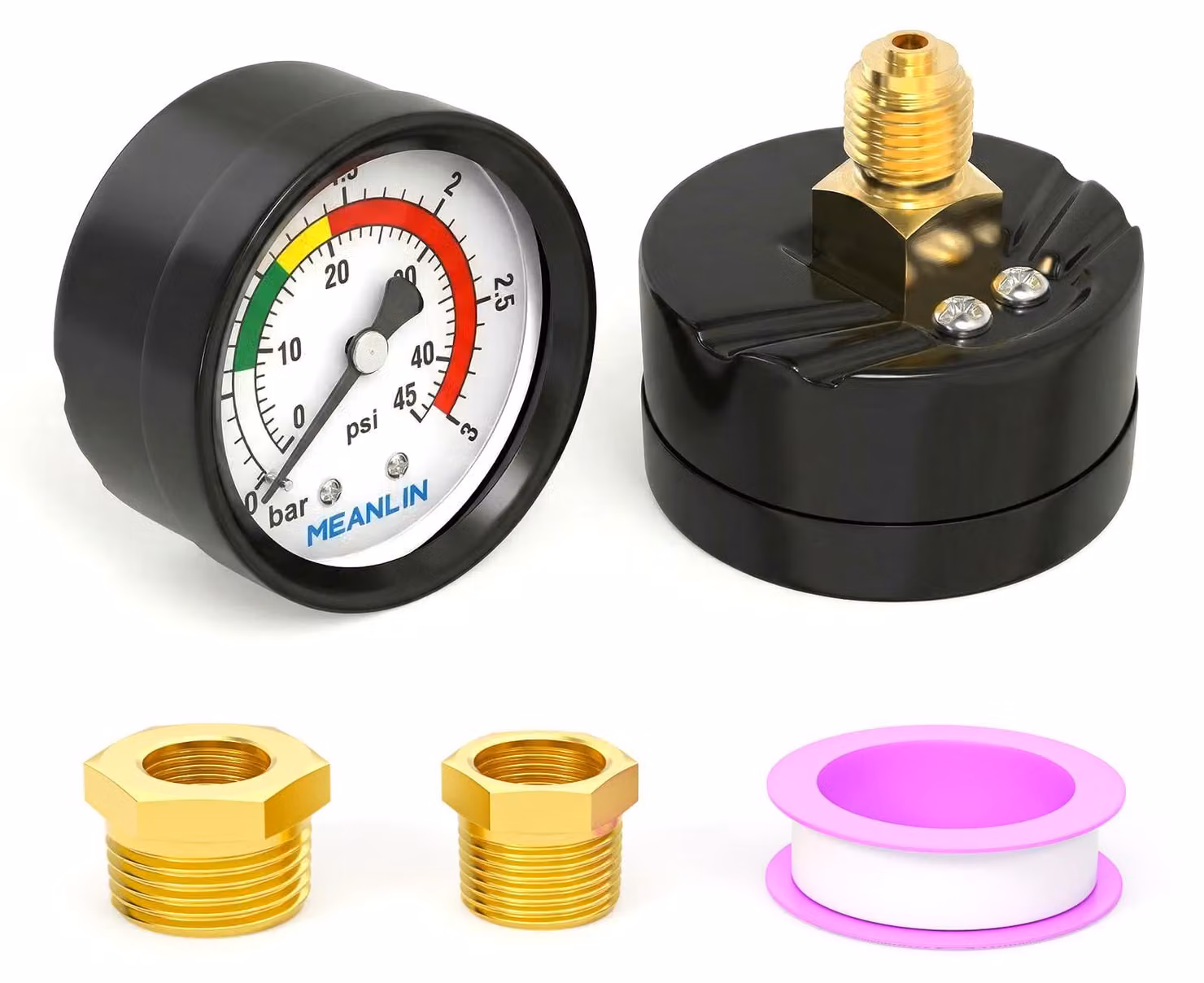 Manometro per piscina, da 0 a 3 bar / 0 a 40 psi, con attacco da 1/4" BSP