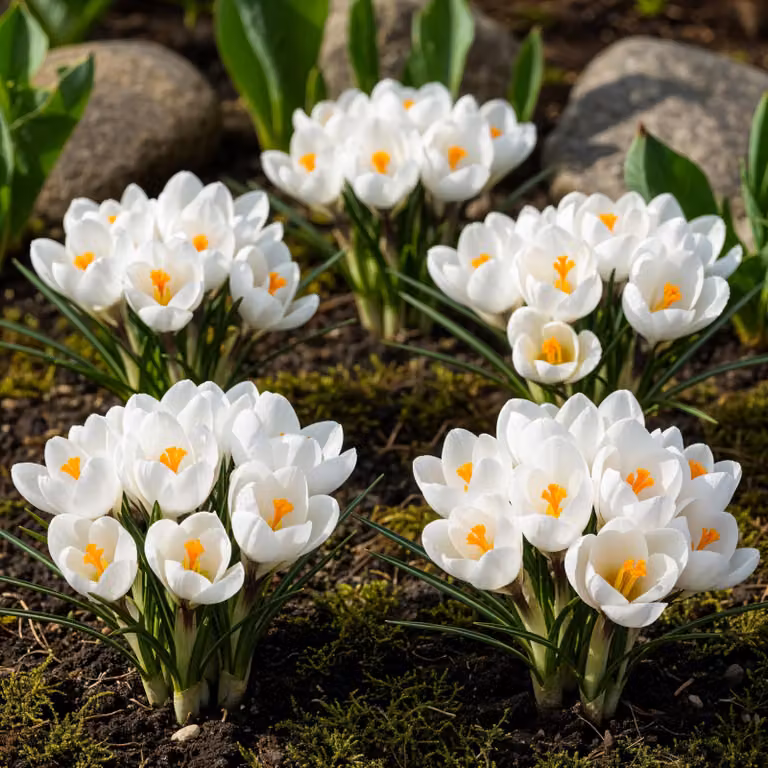Bulbi da fiore Exotenherz - Crocus Crocus Bianco (30 pezzi) Diametro 7-8cm