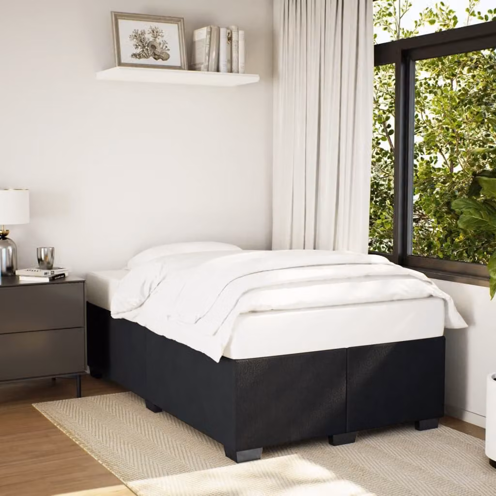 vidaXL Giroletto senza Materasso in Velluto Nero L 120 x P 200 cm – 1