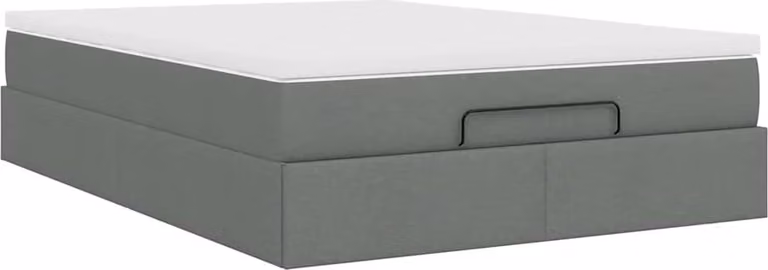 Struttura Letto Pouf con Materasso 140x200 cm in Tessuto