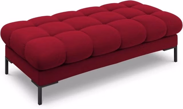 Cosmopolitan Design - Panca "Bali" 2 posti in velluto rosso