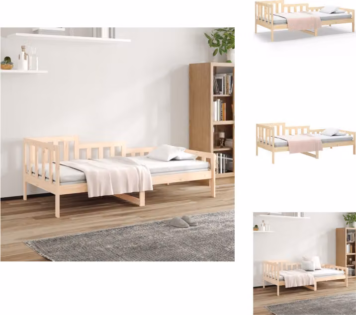 vidaXL Letto da giorno 90x200 cm in pino massiccio - Letti e strutture letto