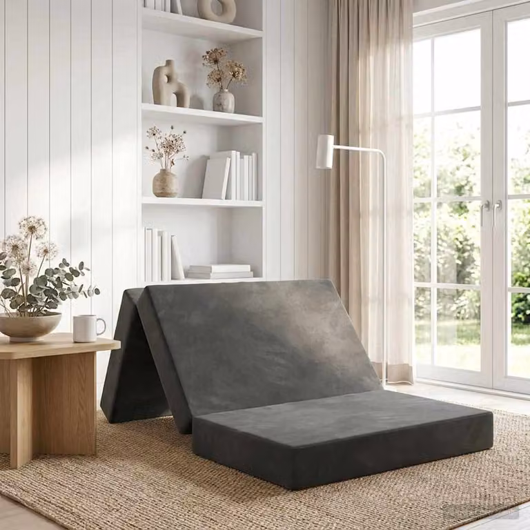 vidaXL Divano Letto Pieghevole in Velluto Grigio con Funzione Notte e Coperture Rimovibili L/P/H: 100 x 67 x 45 cm