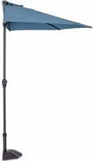 Ombrellone Mezzaluna Cloud KALIFE in alluminio e acciaio blu L: 270 cm, P: 135 cm